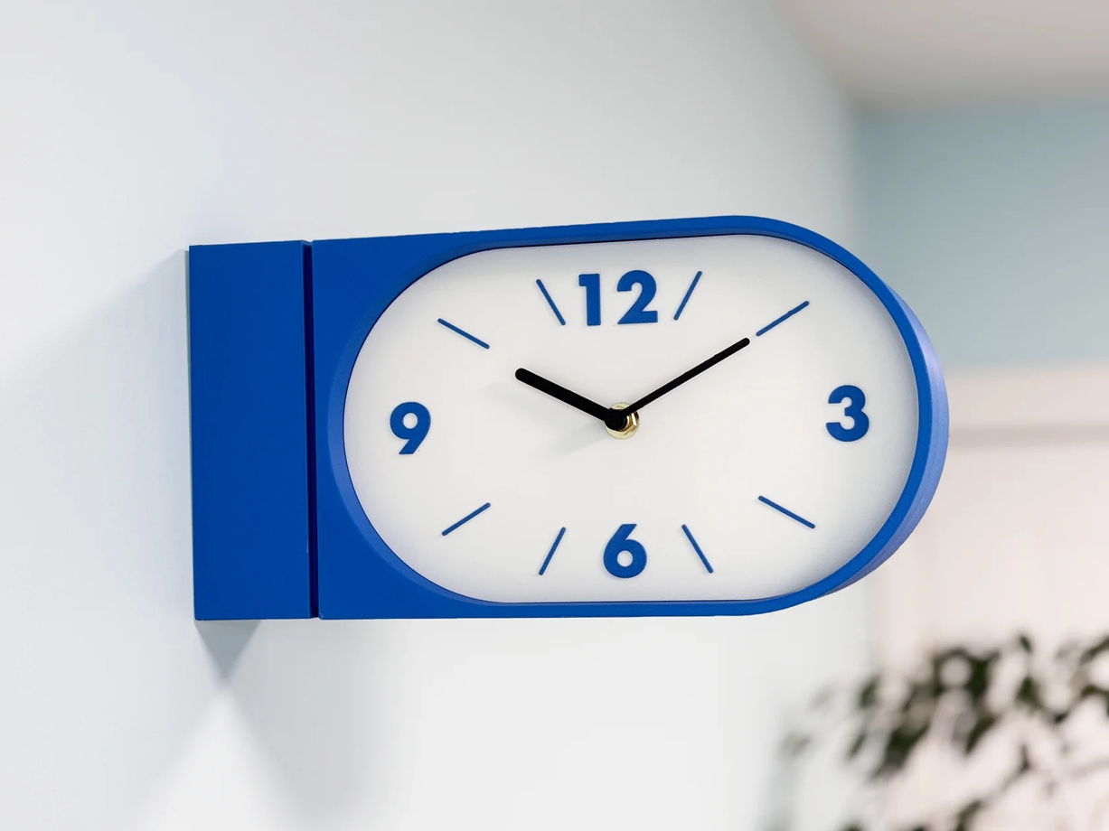 Настенные двусторонние часы, морская волна