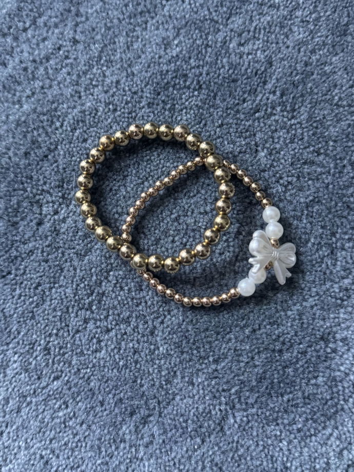 Комплект золотых браслетов из коллекции "Dream Pearls" Ani.g.bracelets