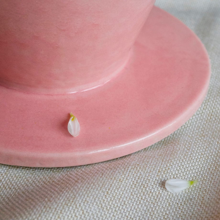 Воронка V60 для пуровера розовая + кофе от Maybe Tokyo, ручная работа