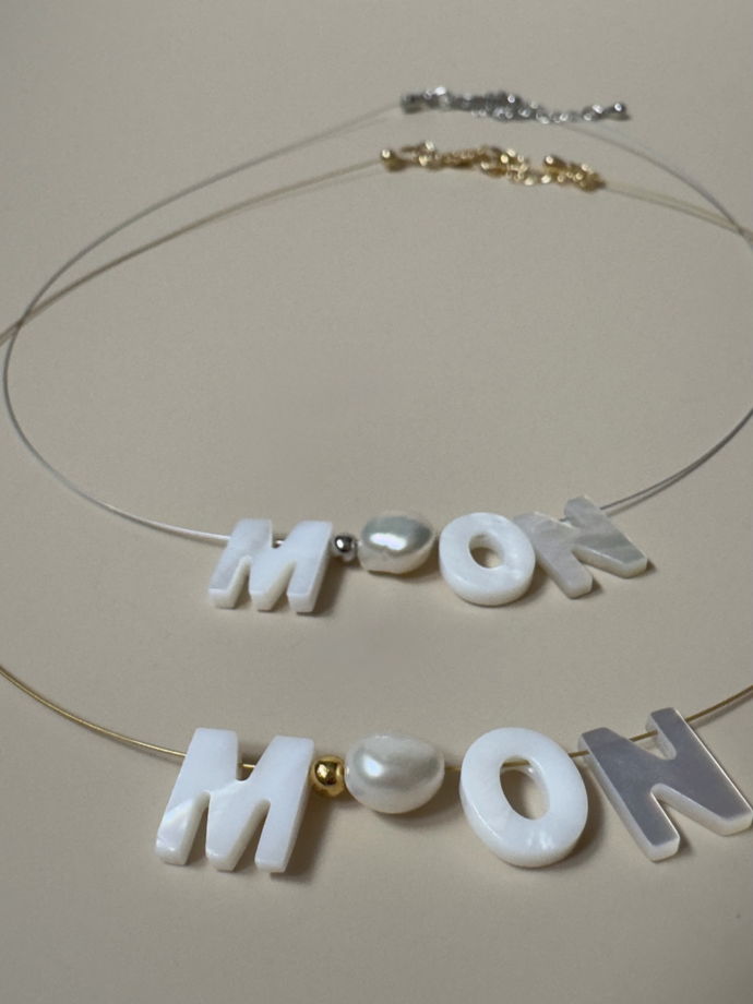 чокер [ MoON ] с барочным жемчугом и перламутром