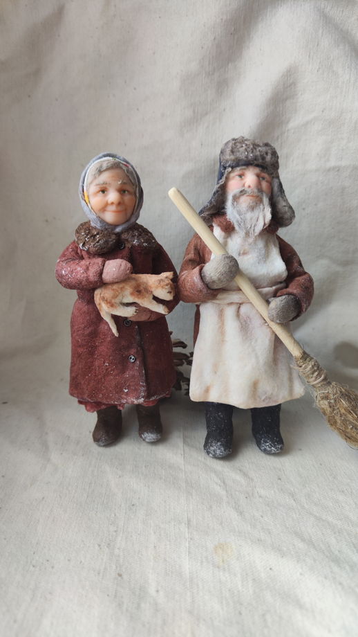 Ватная ёлочная игрушка " Дворник"