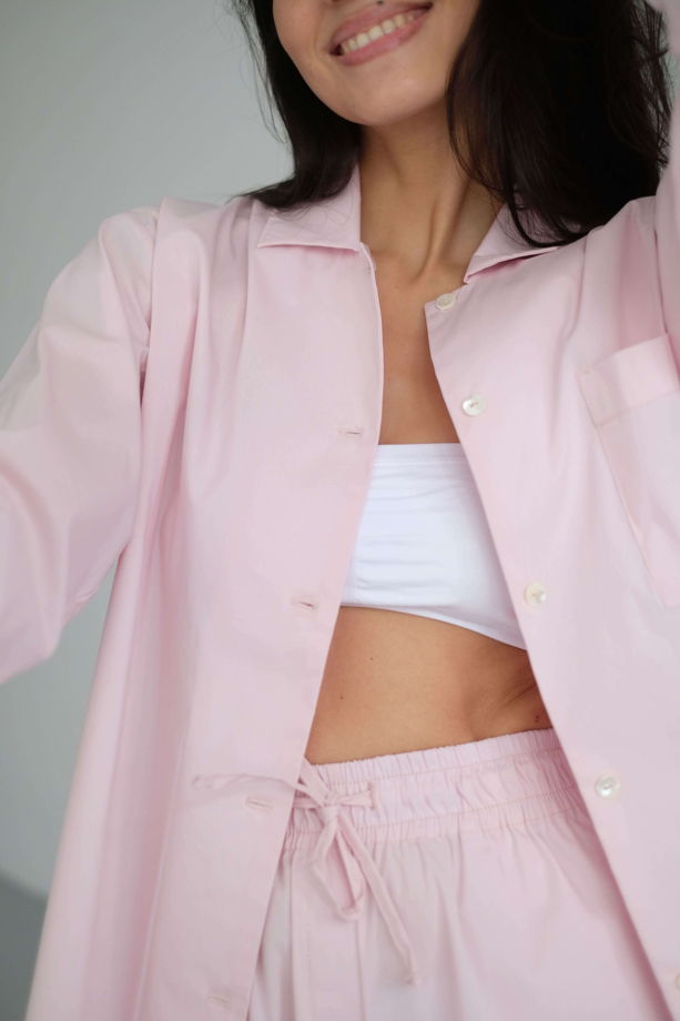 PIPPA · Пижамный комплект с шортами в розовом цвете из итальянского хлопка