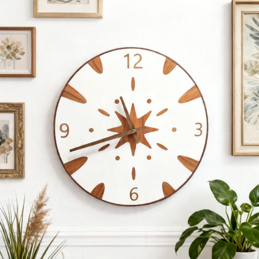Современные настенные часы из дерева 35см