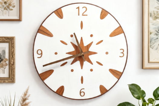 Современные настенные часы из дерева 35см