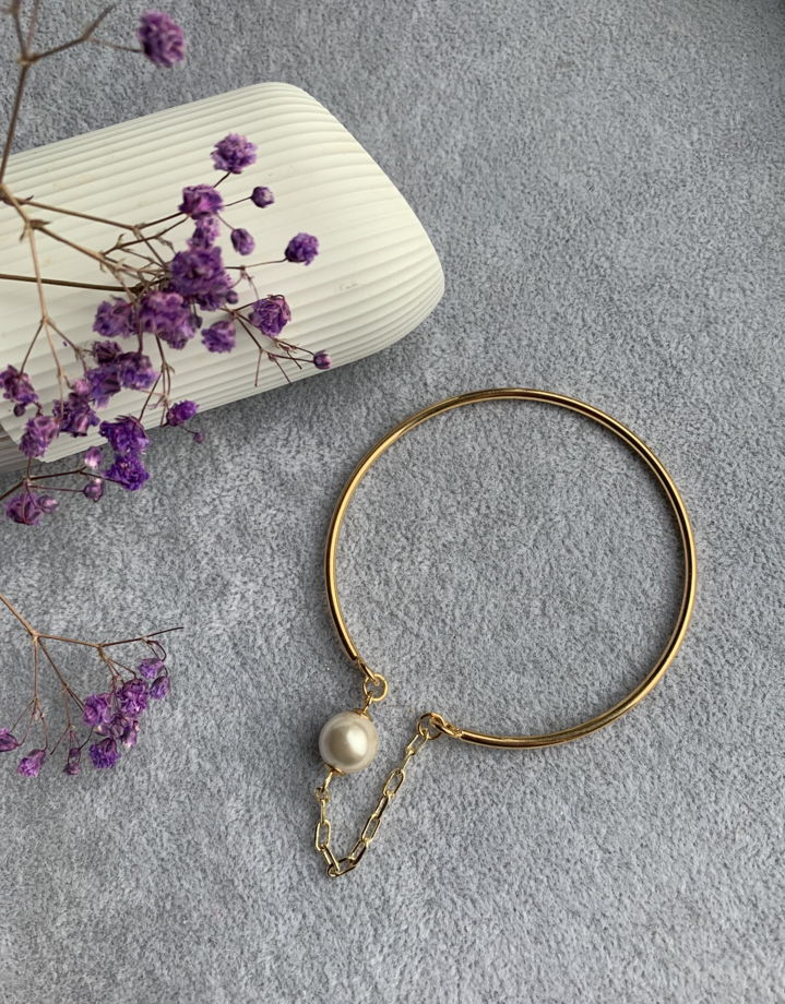 Комплект из сережек и браслета с жемчугом Майорка «Отражение»