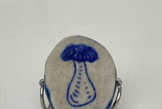 Керамическое кольцо-перевертыш "Грибное"