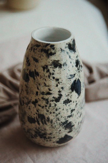 Керамическая ваза ручной работы. "Мoucheté".