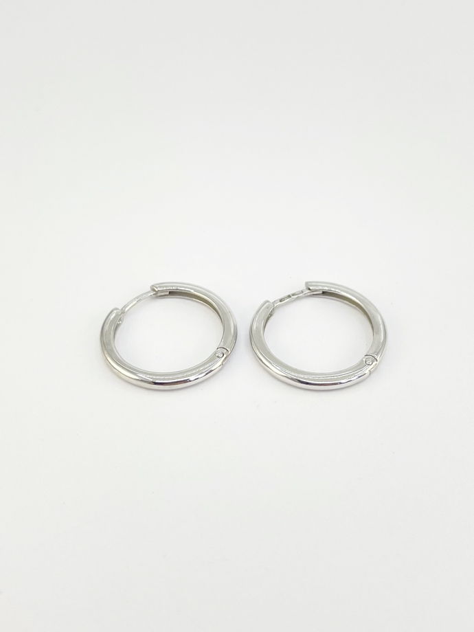 Серьги кольца 17 мм / серебро 925