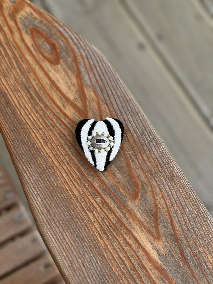 Брошь Сердце с глазом Всевидящее око таро брошка необычный подарок