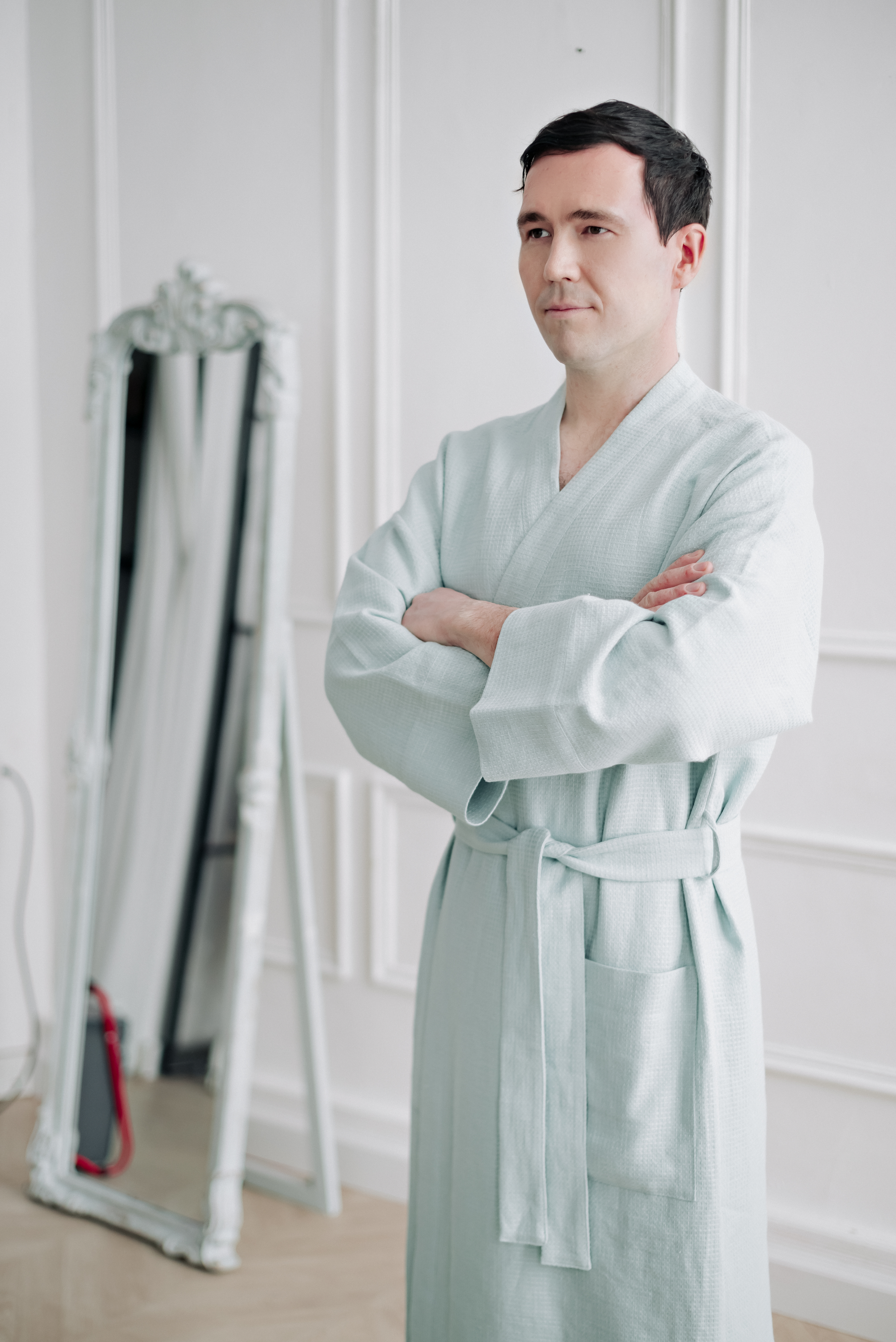Халат-кимоно изо льна мужской в магазине «Aleksiya_dress» на Ламбада-маркете
