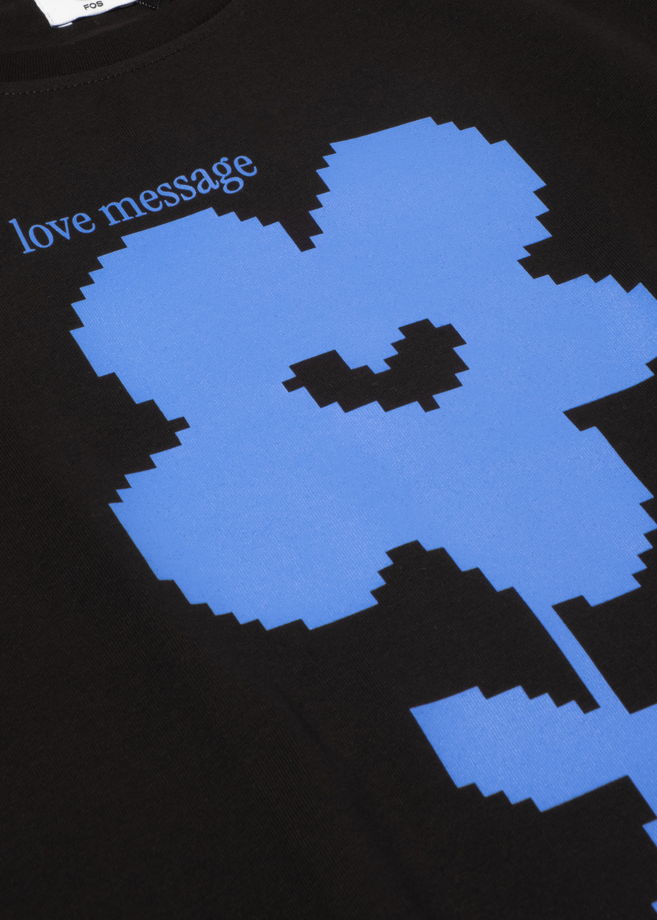 Черная футболка Love message