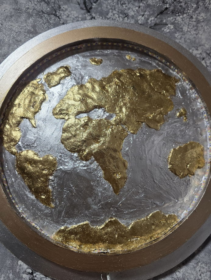 Эксклюзивное панно «Золотая Карта Мира»