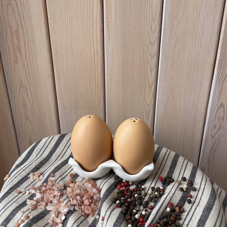 Набор для специй из керамики "Eggs", 2 предмета