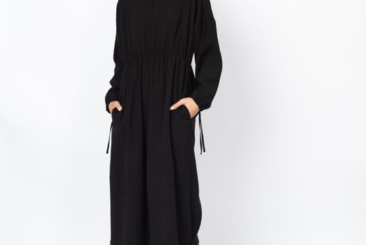 Платье с завязками чёрного цвета