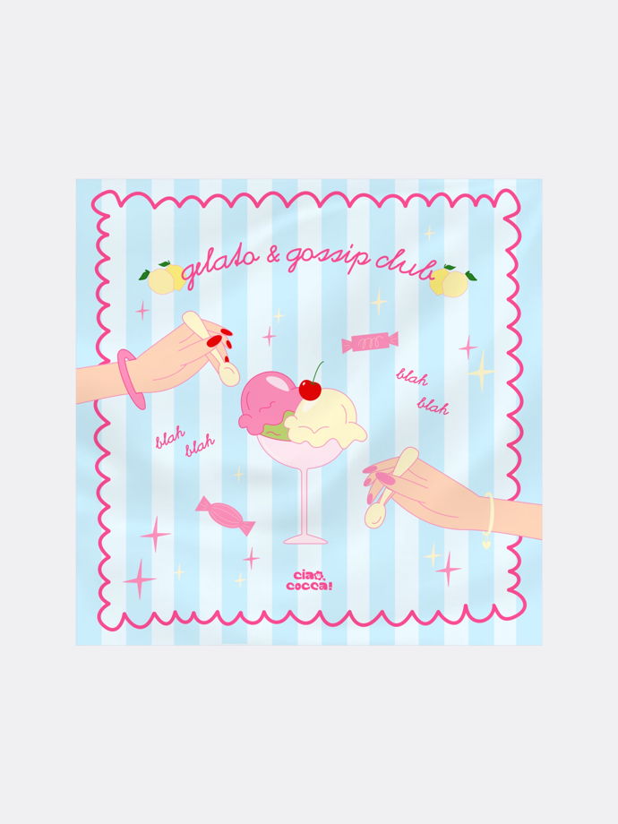 платок из искусственного шелка gelato & gossip club