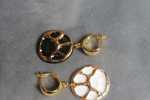 Серьги из фарфора Тигрики (большие)