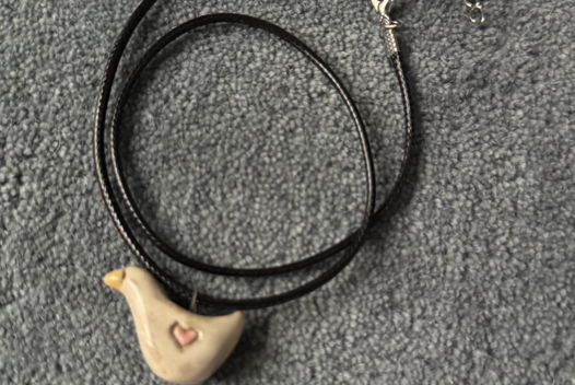 Кулон из глины в форме гуся Ani.g.bracelets