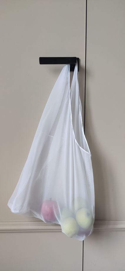 Белая сумка шоппер из вуали