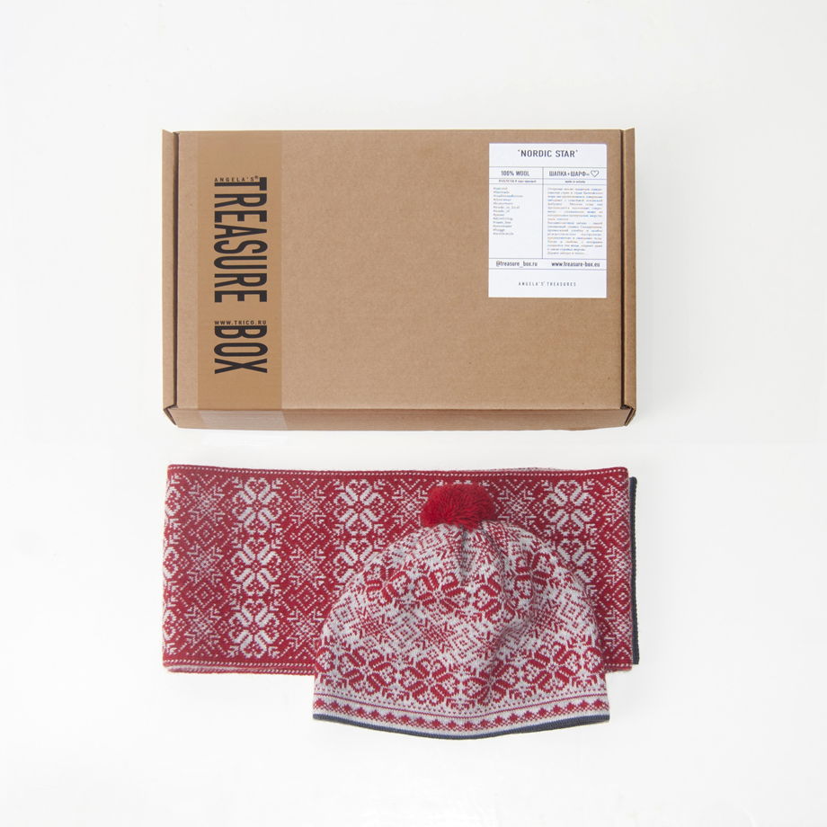 Подарок в стильной коробке: шапка + шарф" , made in Estonia