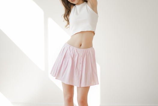 Юбка-шорты розовая мини