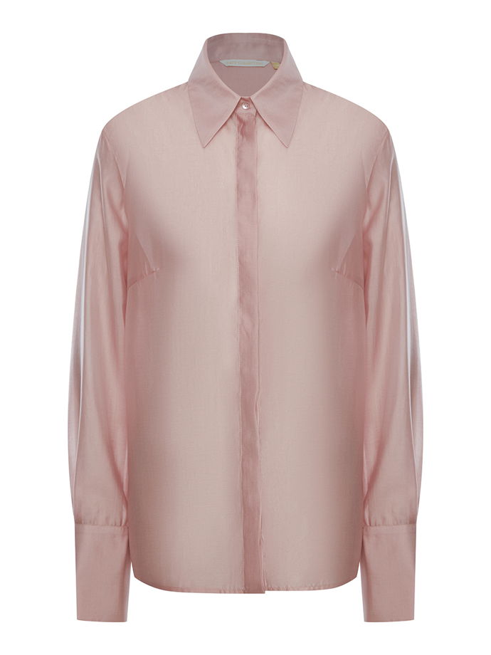 Рубашка полупрозрачная из хлопка с вискозой