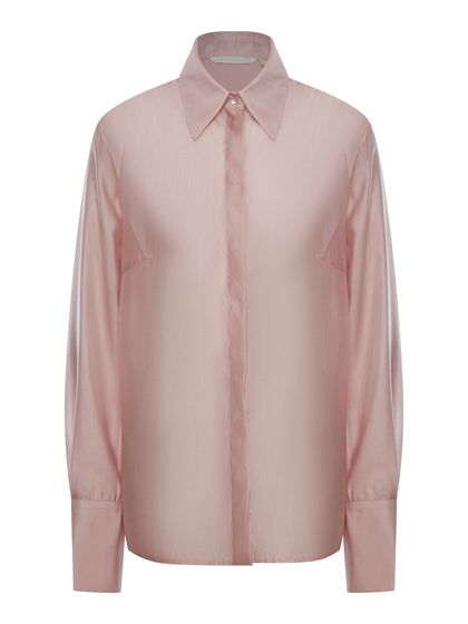 Рубашка полупрозрачная из хлопка с вискозой