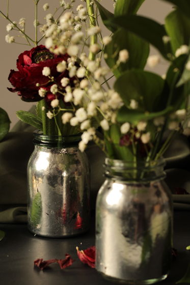 Пара золоченых ваз из старинных баночек | Bloom 136