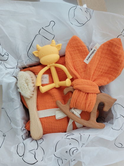 Подарочный набор для новорожденного Апельсин охра