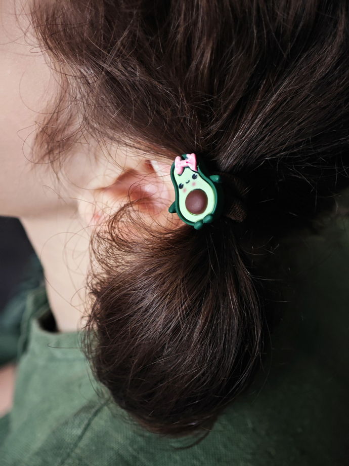 Резинки для волос в паре: "Зелёное авокадо"