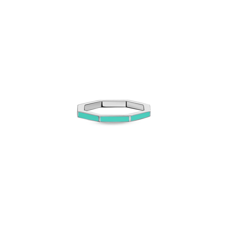 Серебряное кольцо Azur Sun с бирюзовой эмалью