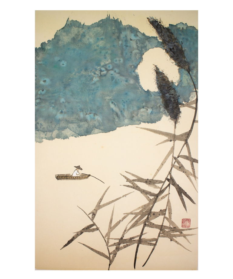"Звездное небо", картина в традиционном китайском стиле се-и (67 * 41 см)