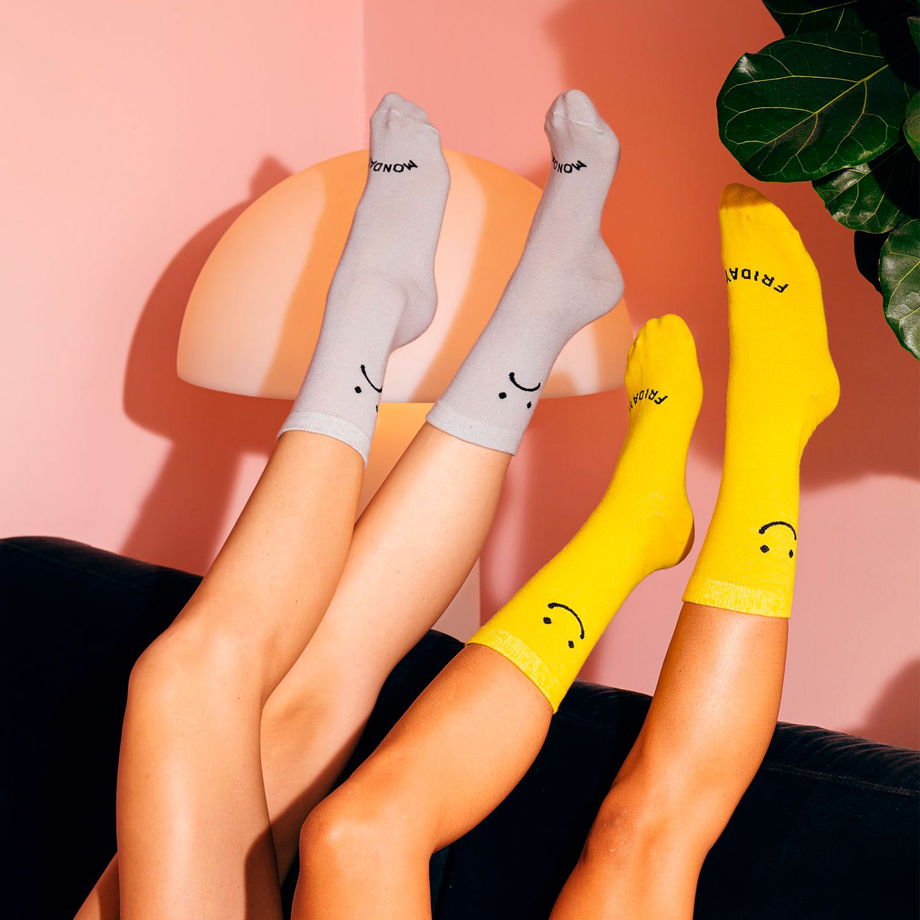 Носки в форме смайлов DOIY Monday-Friday Socks