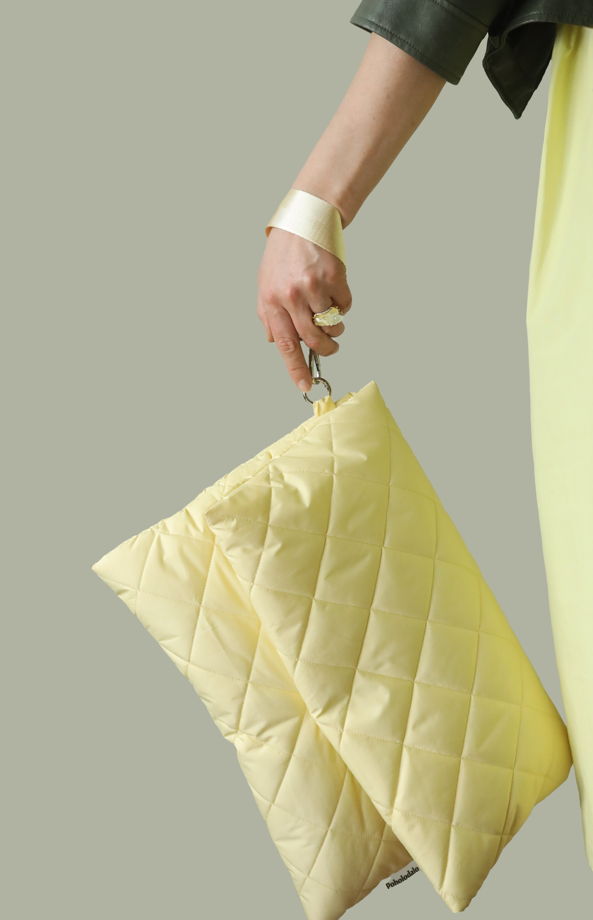 Клатч дутый стеганый Envelope  Масло