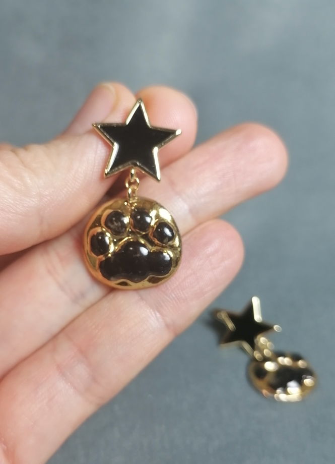 Серьги из фарфора Тигрики (малые)