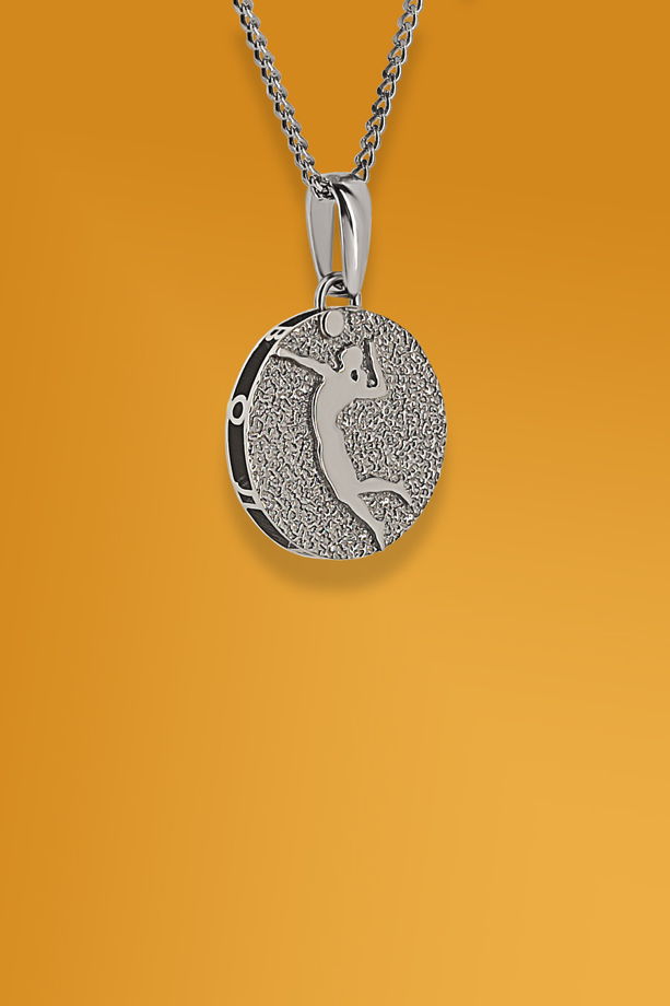 Подвеска Волейбольная Медаль Серебро Родирование