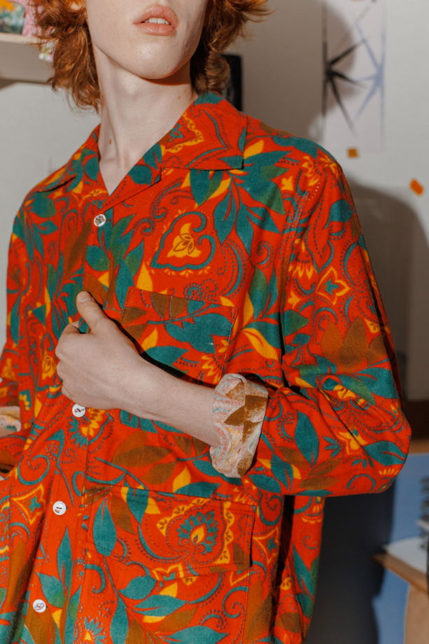 Ярко-Красная Рубашка/Red Flannel Long Sleeve Shirt
