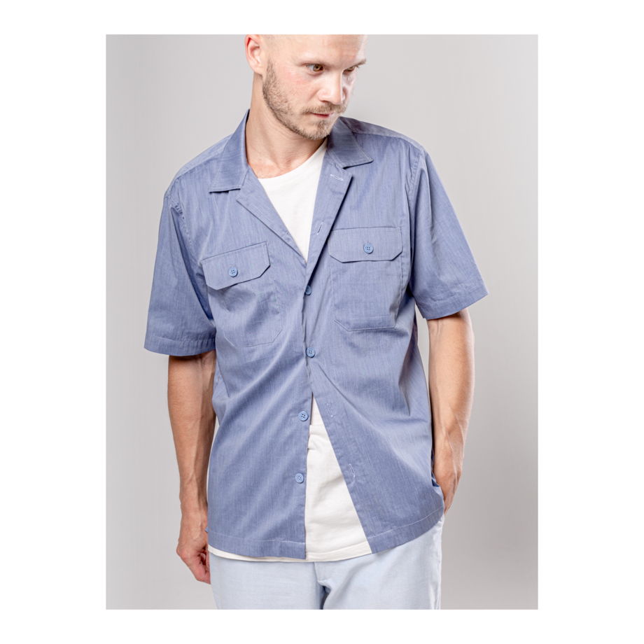 Рубашка мужская Cotton Utility Shirt - Blue