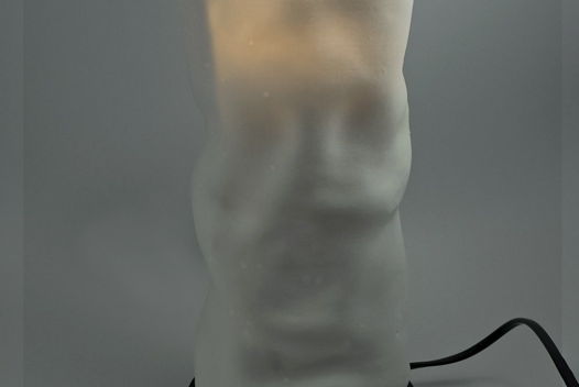 Светильник настольный из фарфора "кокон"