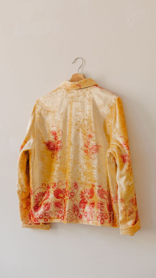 Кремовая Бархатная Куртка/Creme Velvet Jacket