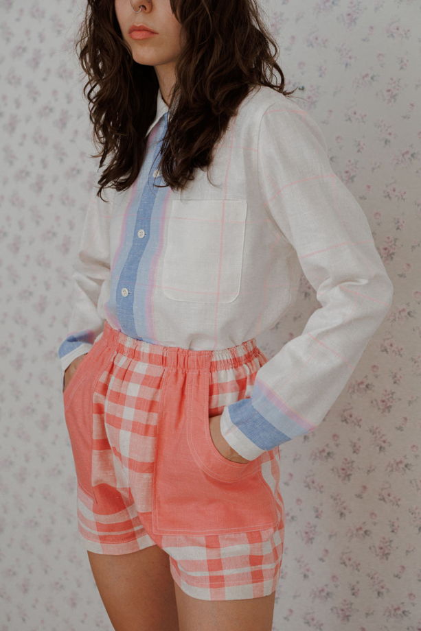 Розовые Клетчатые Шорты/Pink Checkered Shorts