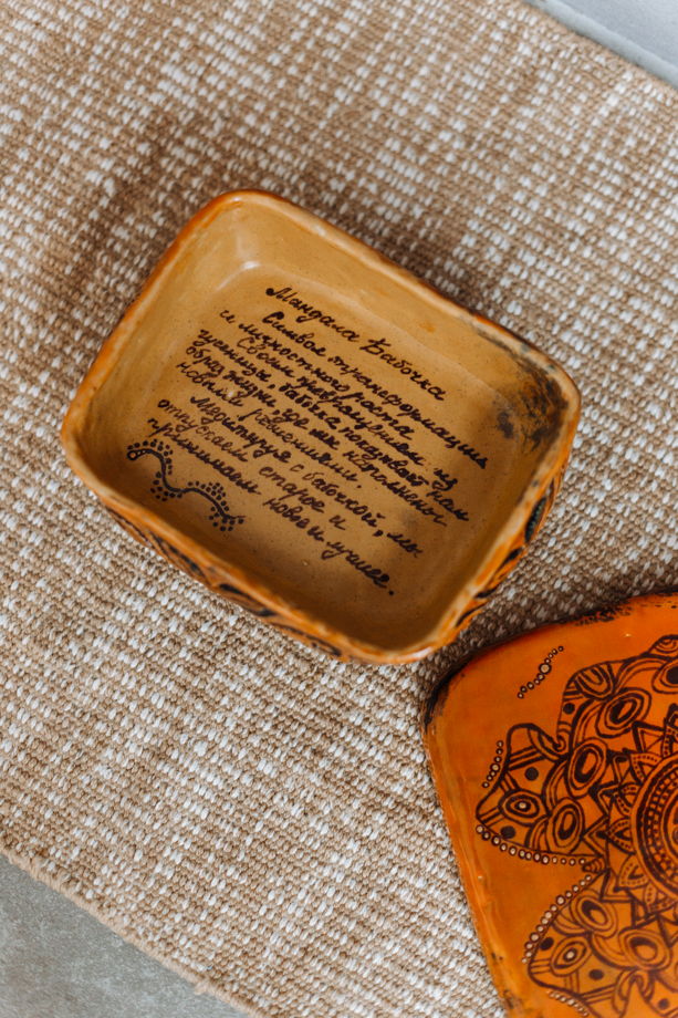 Уникальная шкатулка «Бабочка» из керамики ручной работы.