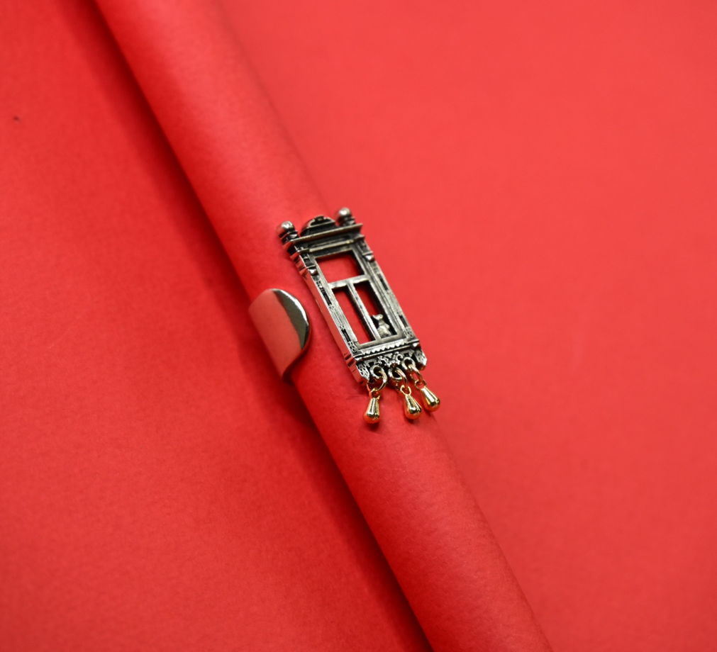 Кольцо "Оконце" в мельхиоре