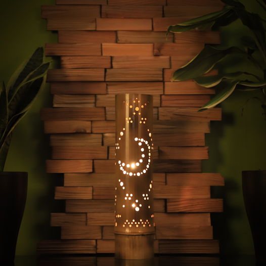 Светильник из бамбука ЛУНА 32,5 см