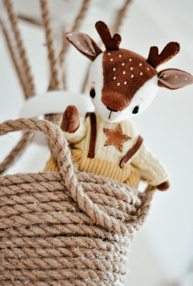 «Олененок» в одежде игрушка декор ручной работы в стиле тедди Handmade