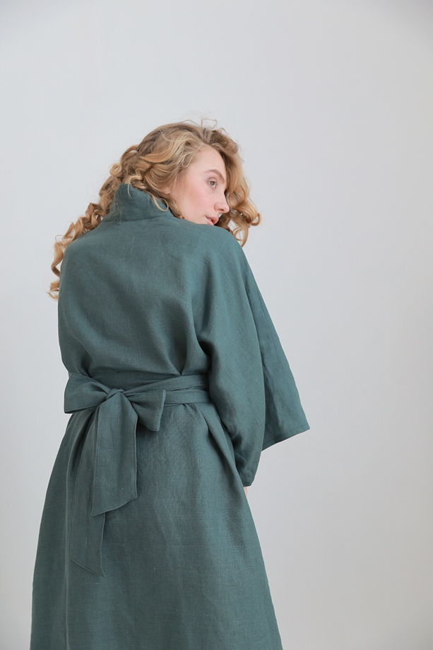 Кимоно изо льна «Морская Волна»