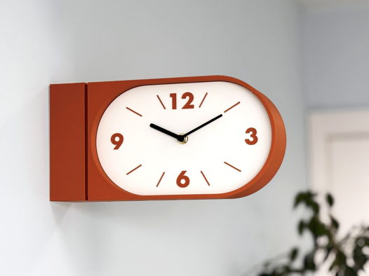 Настенные двусторонние часы, терракотовые