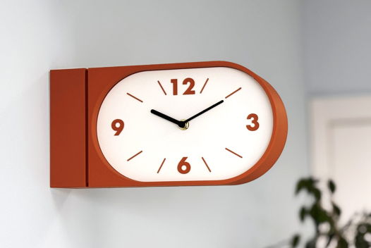 Настенные двусторонние часы, терракотовые