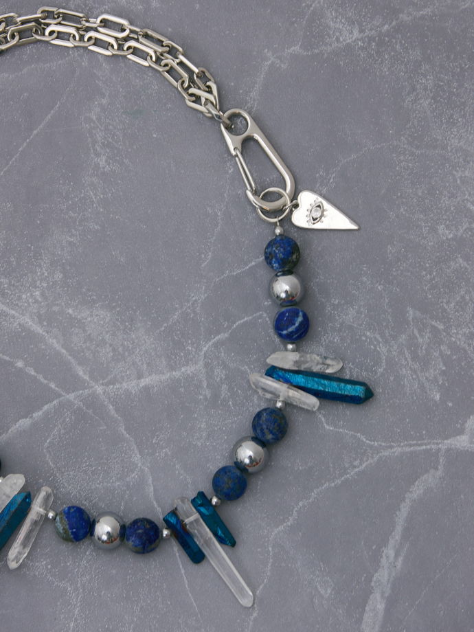 Унисекс колье с кристаллами