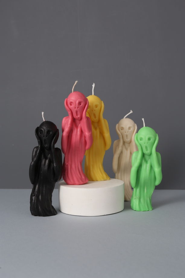 Свеча "Крик" по картине Э. Мунка. Цветная