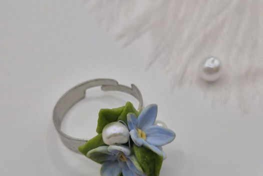 Кольцо "Незабудковый рай"